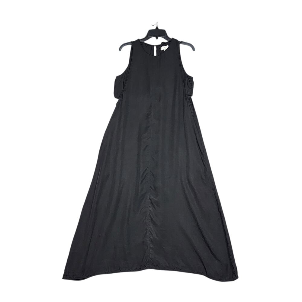 Lou & Grey Sleeveless Maxi Dress Built in Tank Bra Black Size Medium - Picture 11 of 14